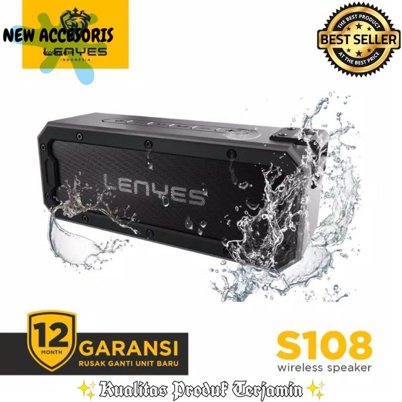 LENYES S108 SPEAKER BLUETOOTH WATERPROOF TAHAN AIR