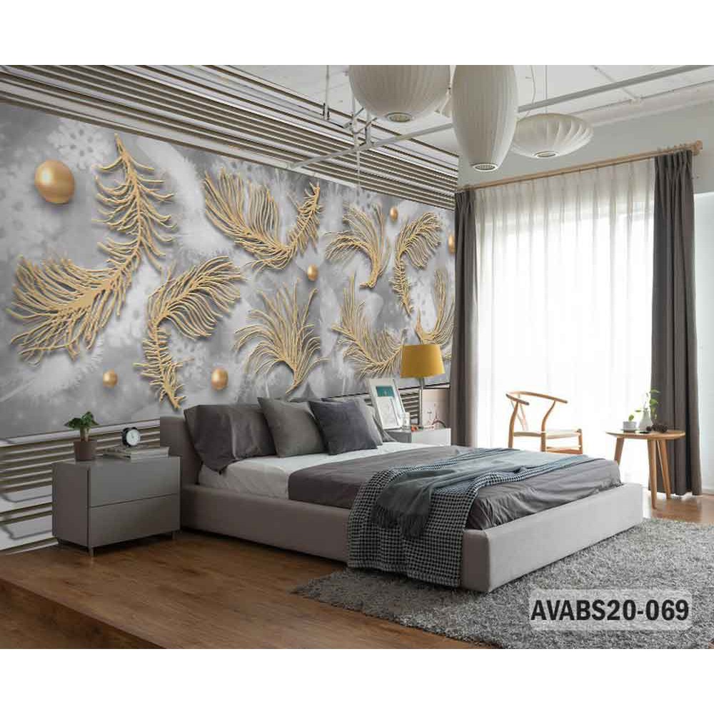 Wallpaper Custom 3d- Wallpaper Dinding Chinoiserie- Walpaper Dinding Abstrak - Wallpaper Bunga Murah
