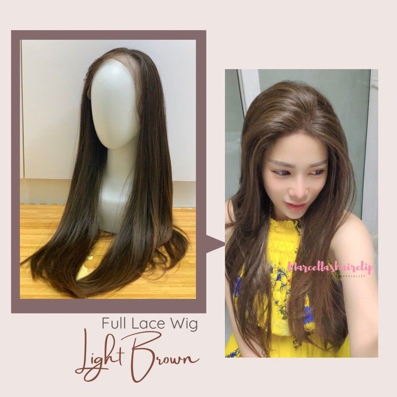 Preloved - Full lace wig ( bisa ubah belahan rambut & kuncir )