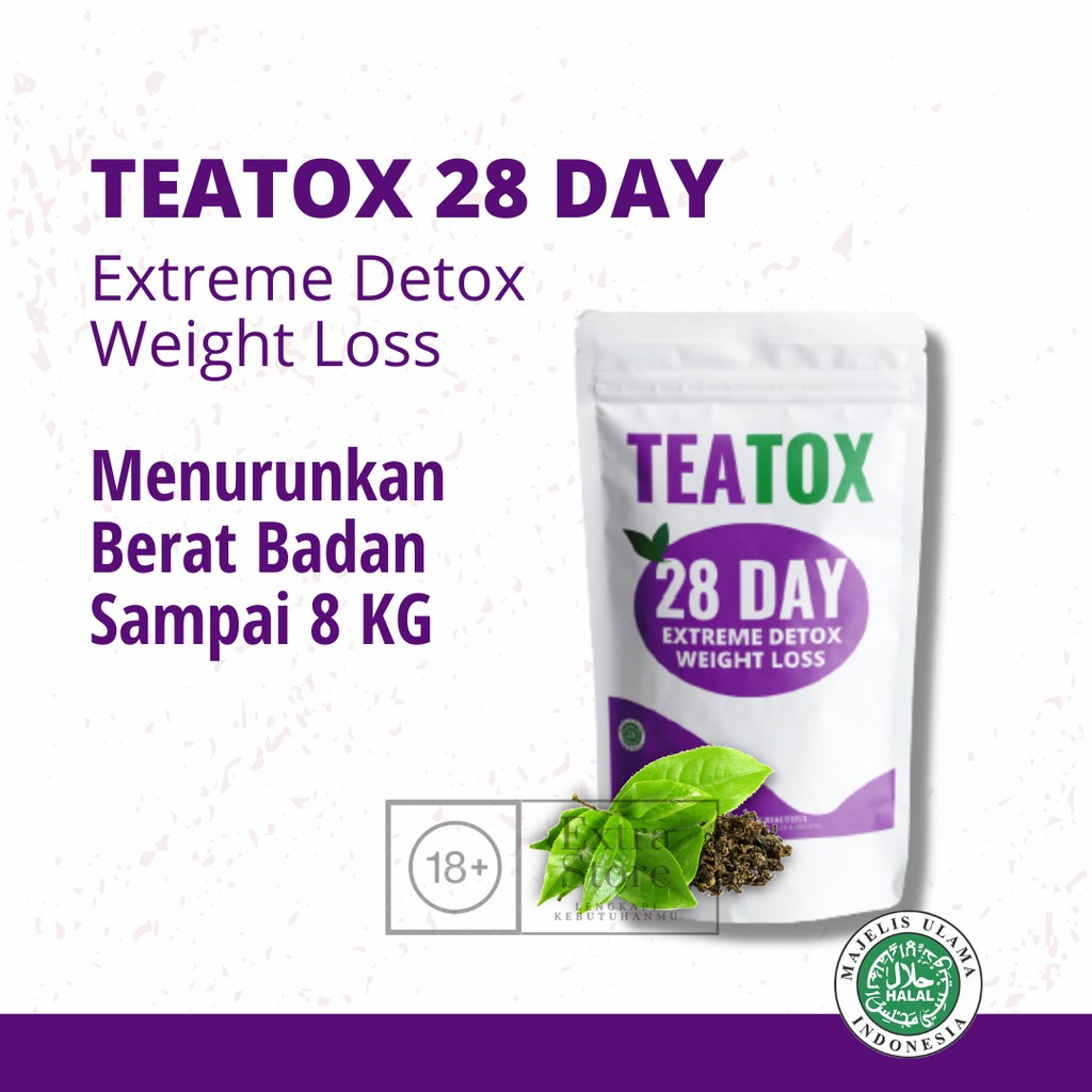 Teh Pelangsing Diet Herbal Penurun berat Badan TEATOX 28 Day