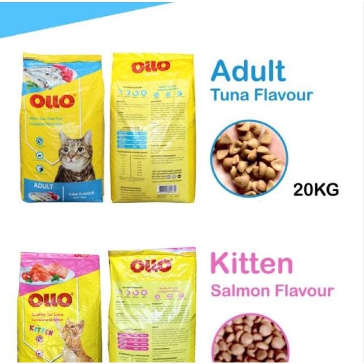 Makanan Kucing Ollo Adult dan kitten Cat food Tuna 20kg
