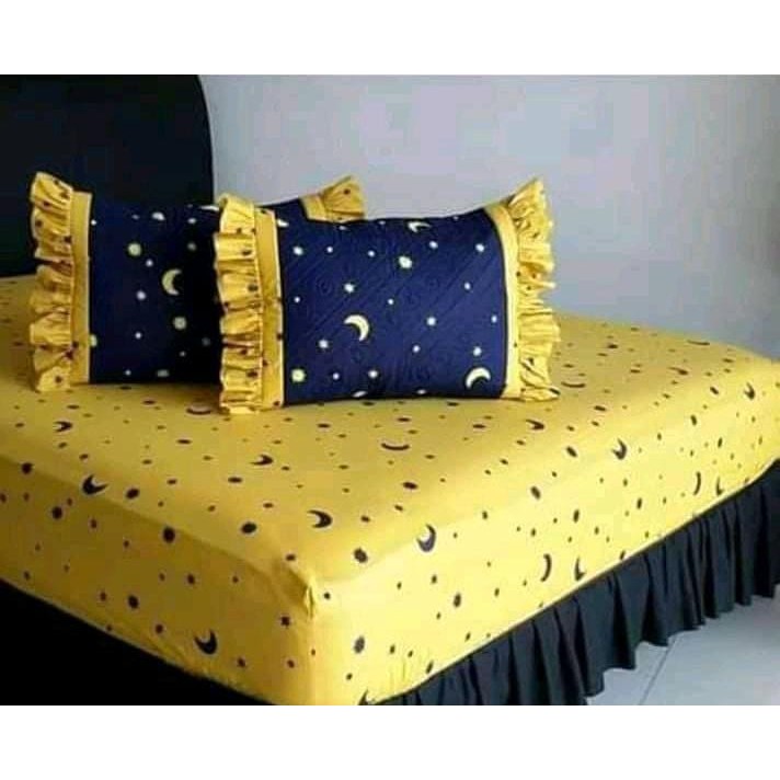 sprei tempahan/sprei bulan bintang/sprei 160x200x30/sprei 180x200x30/sprei minimalis