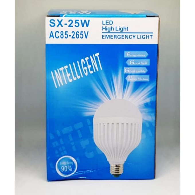 lampu emergency 25 watt sentuh nyala bohlam emergency sx25