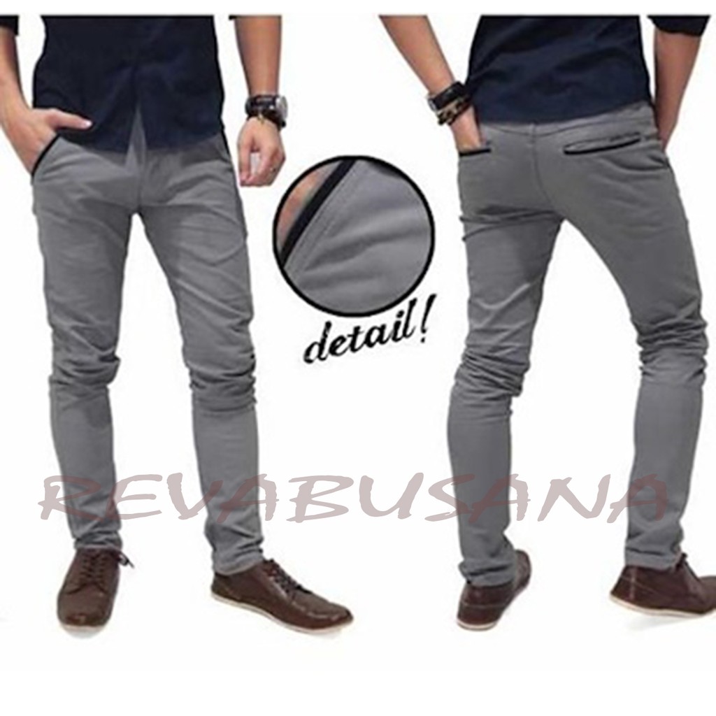 Celana Panjang Pria Chino Bahan Cotton Stretch Melar Casual Premium Distro Chinos