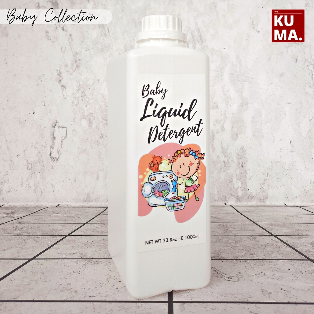 Jerigen Refill Detergent Softener Pakaian Baby 1 Liter Free Sticker | Jerigen Isi Ulang 1000ml Putih Untuk Detergent Sabun Softener Pakaian Bayi