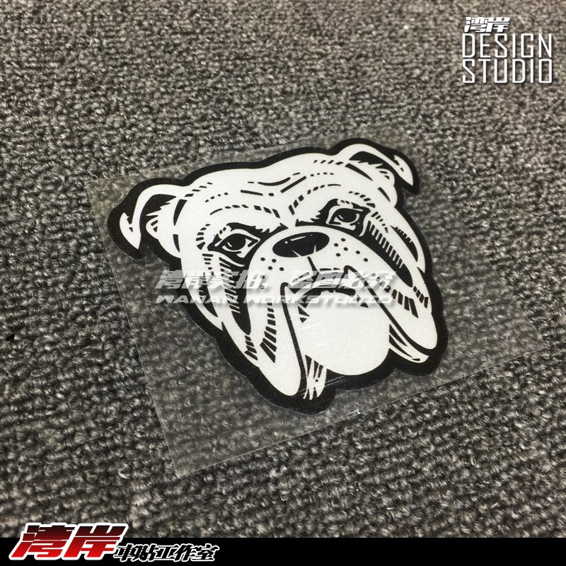 Stiker Motif Kartun Anjing Bully Warna Hitam Untuk Mobil Shopee