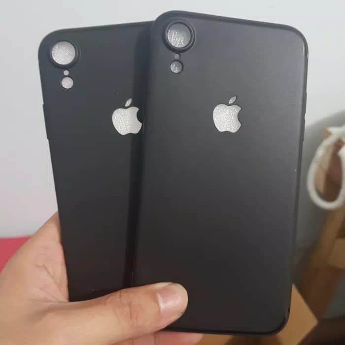 IPHONE XR Silikon Hitam Matte Soft Case Slim