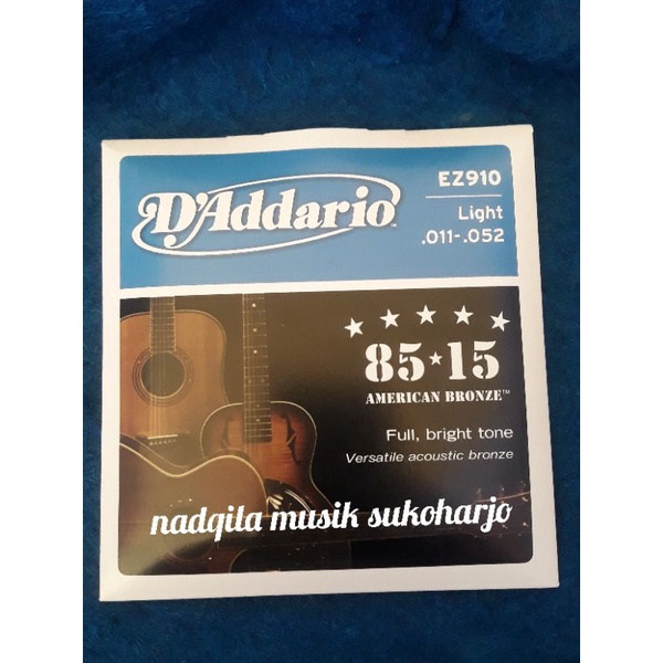 Senar Gitar Akustik daddario 0.11-0.52 light bronze