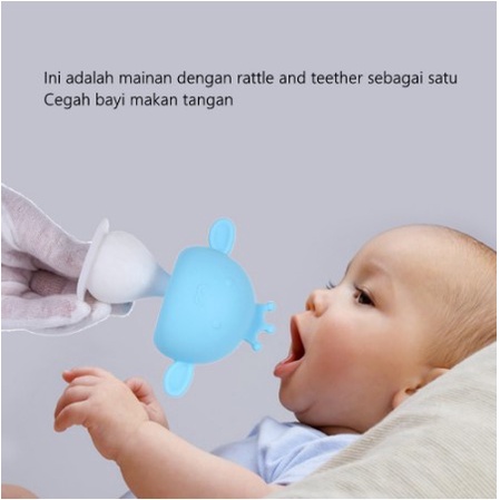 Teether Mainan Gigitan JAMUR Bayi MUSHROOM kerincingan bayi | SILICONE