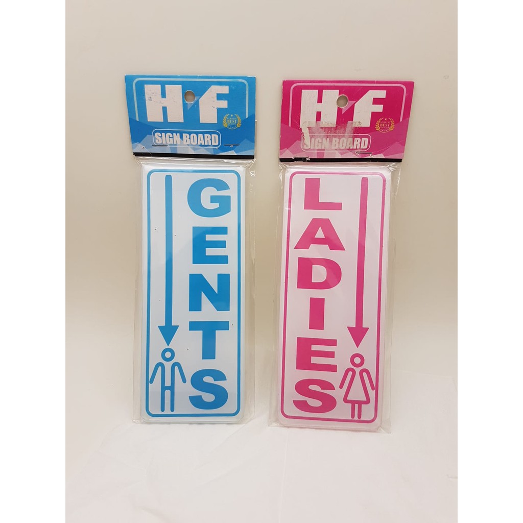 

Sign Board Akrilik LADIES GENTS Signage Tempelan Pintu Kamar mandi