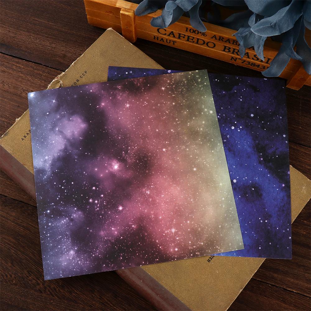 Lanfy Scrapbook Paper Art Background Hand Akun Bintang Skylight Bermotif Bahan Membuat Kartu Kertas 24lembar Craft Paper