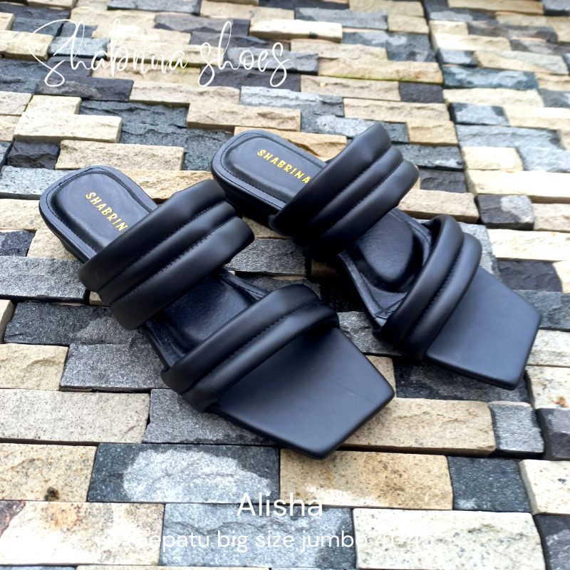 Shabrina Alisha Black Sepatu Big Size Jumbo 41-45 SM51