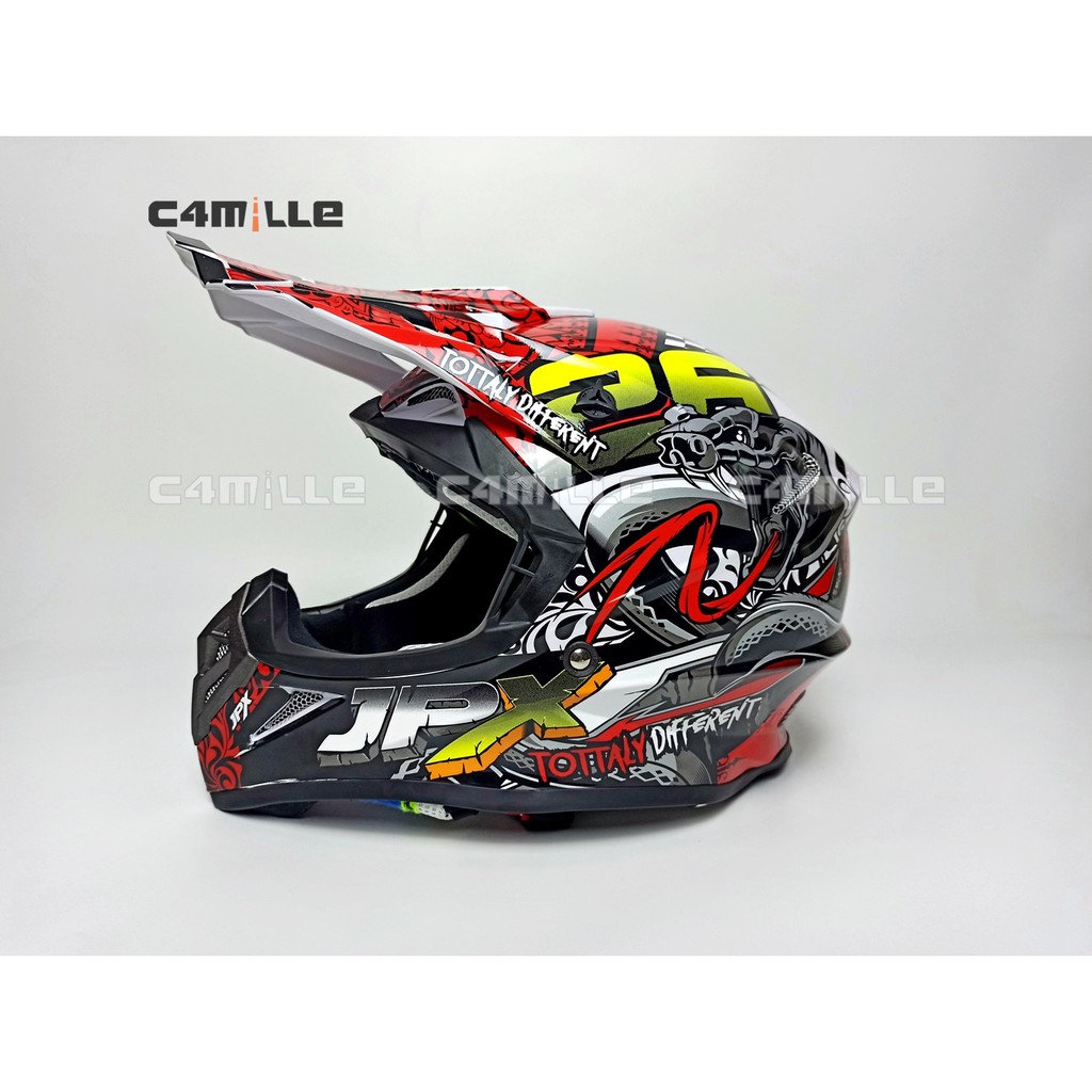 HELM JPX CROSS X16 PEARL WHITE TRAIL SUPER CROSS