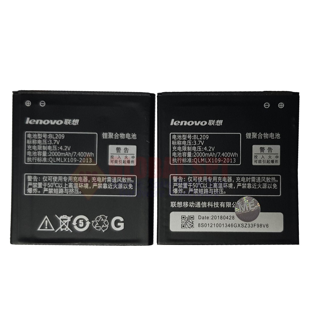 BATERAI LENOVO BL209  / BATRE / BATERE A706 / A516 / A760 / S516