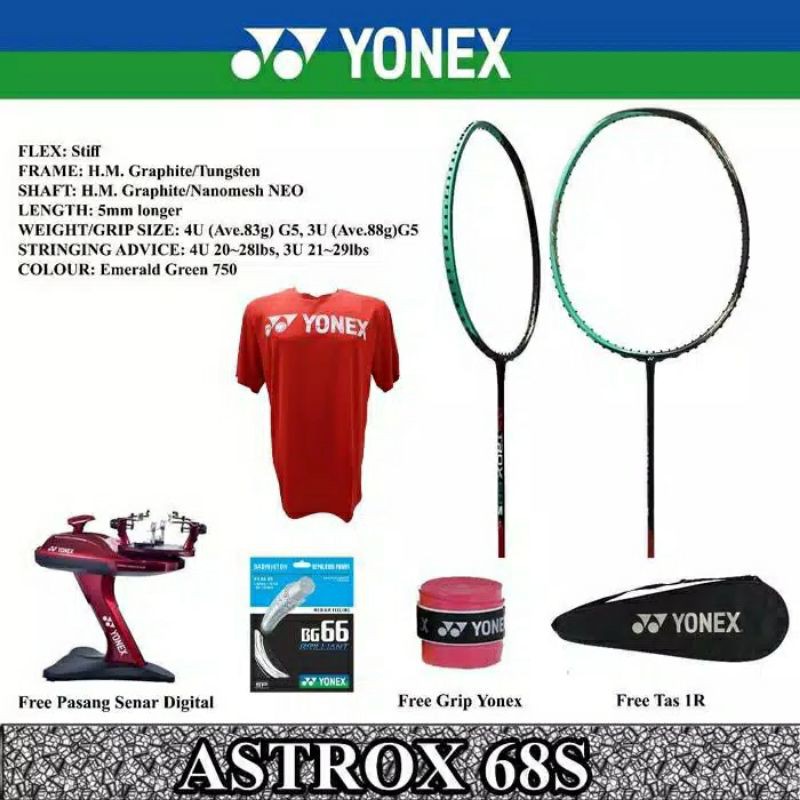 raket badminton Yonex astrox 68 d // astrox 68 d // astrox 68 s