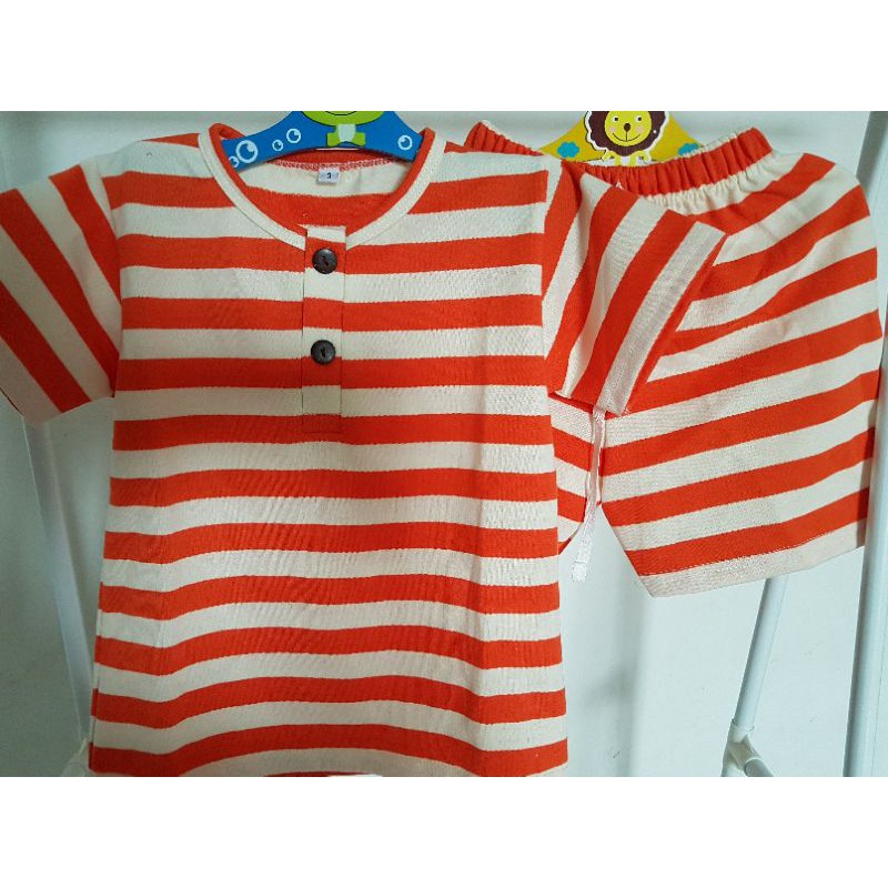 Baju Setelan Anak Motif Garis