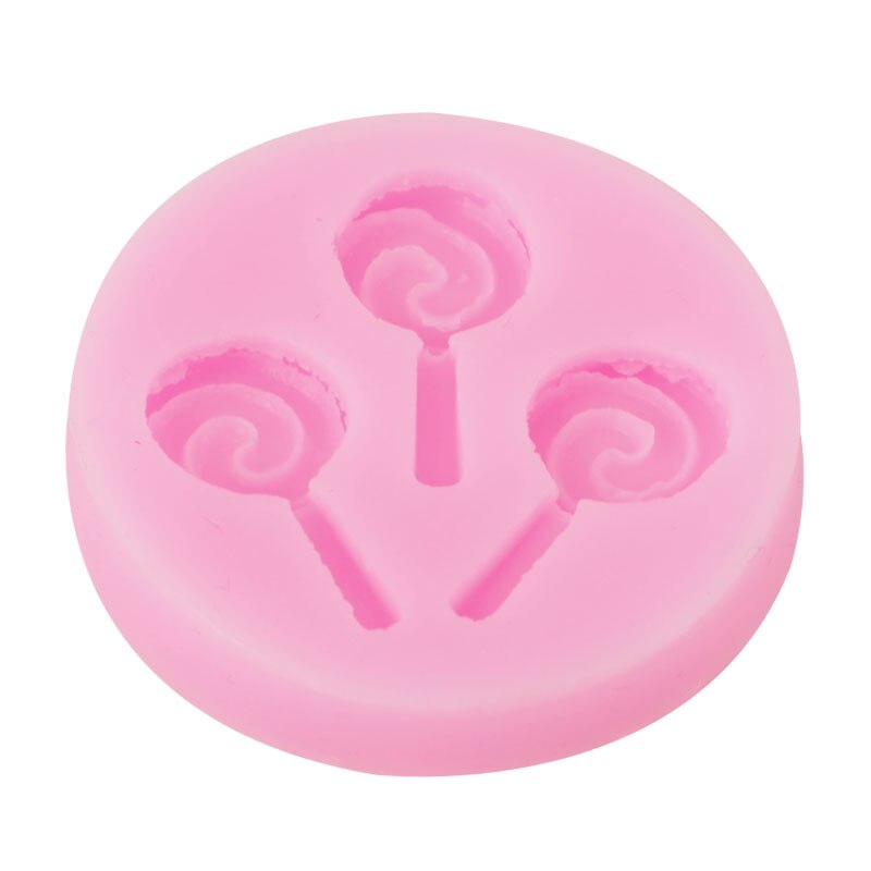 Mini Cute Lollipop Design Silicone Fondant Mould 3D Sweet Candy Chocolate Mold DIY Party Cake Biscuit Baking Tool