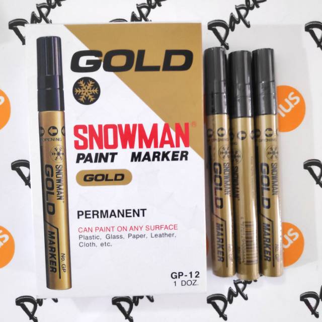 

Spidol Permanent Marker SNOWMAN GOLD SILVER WHITE