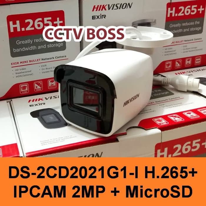 HIKVISION IPCAM OUTDOOR 2MP DS-2CD2021G1-I H.265+ / IP DS-2CD2021GI-I