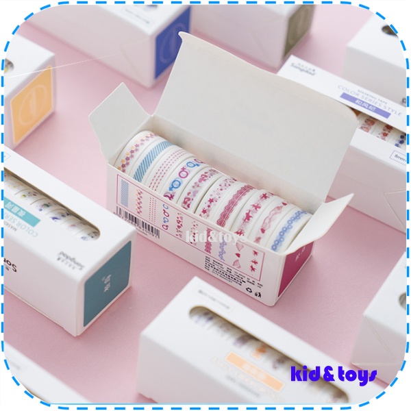 

Selotip Warna Warni Masking Tape Kertas Isolasi Hiasan Washi Selotip Warna Selotip Motif 1 Pack 10 Pcs