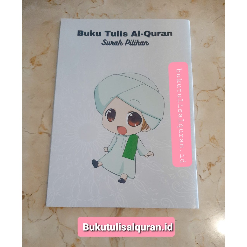 Buku Tulis Alqur'an Edisi Surah Pilihan dari Juz 30 Caracter Yusuf Gamis Putih