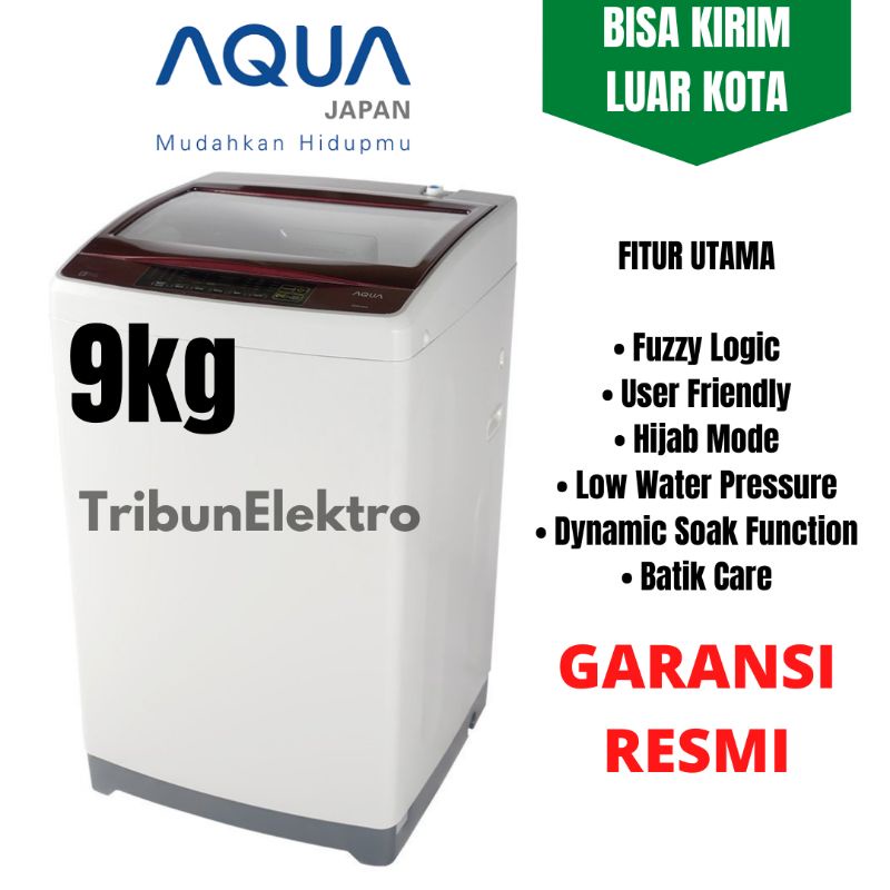 Mesin Cuci Aqua 9kg 1 Tabung AQW-98DD