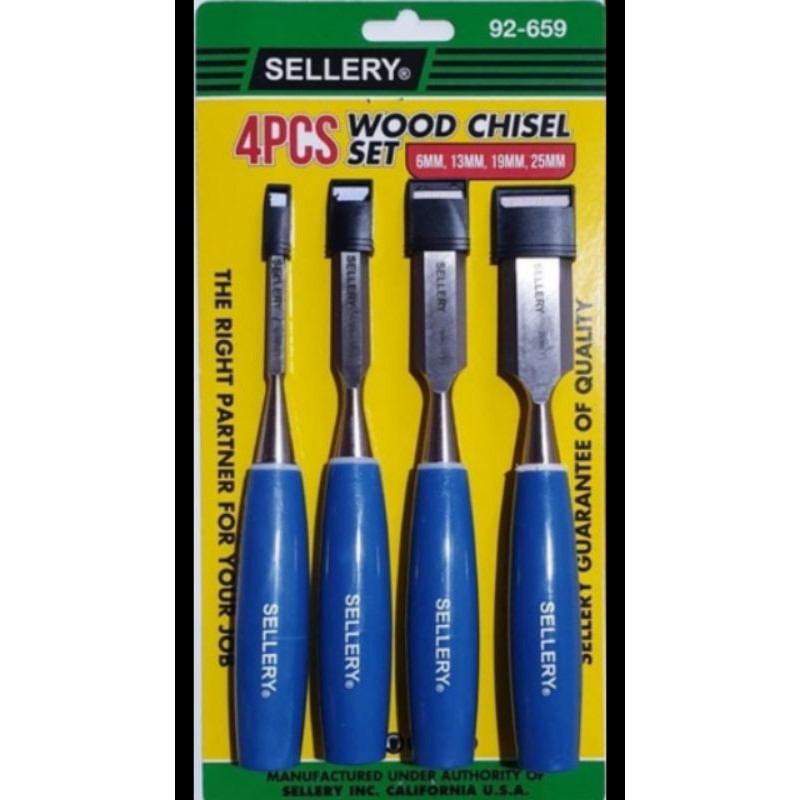 SELLERY Pahat Kayu Set 4 Pcs Wood Chisel Baru Bs COD