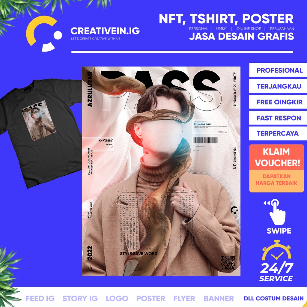 JASA DESAIN NFT, BAJU, POSTER. TERJANGKAU DAN PROFESIONAL (jaminan uang kembali jika tidak memuaskan