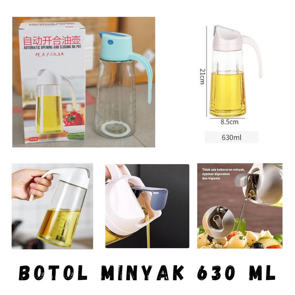 

Botol Minyak Goreng - Botol Kaca Tempat Minyak / Saus / Kecap 630ml