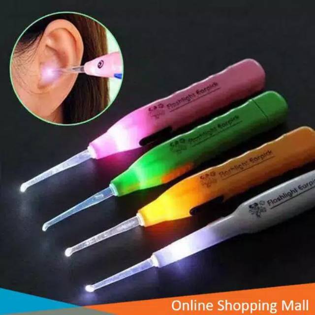 FLASHLIGHT EARPICK / KOREK KUPING LAMPU LED KARAKTER / Pembersih Telinga