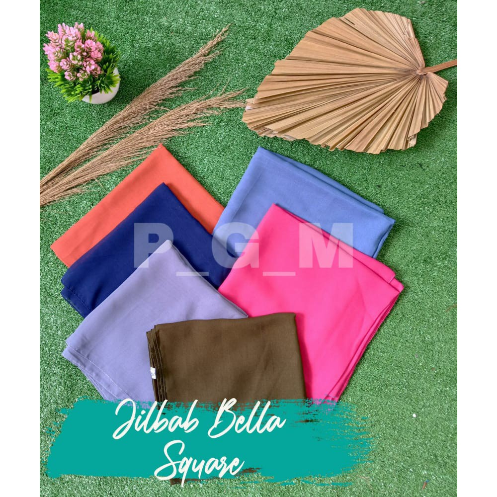 [ COD ] Bella Square 50 Warna Hijab Jilbab Segi Empat Bahan Pollycotton Premium Bisa Cod PGM