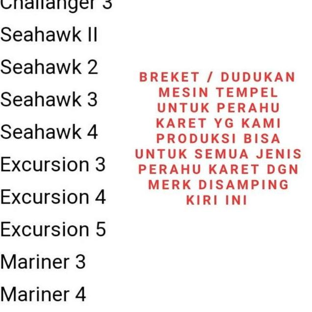 Cf429 Dudukan Mesin Tempel Perahu Karet