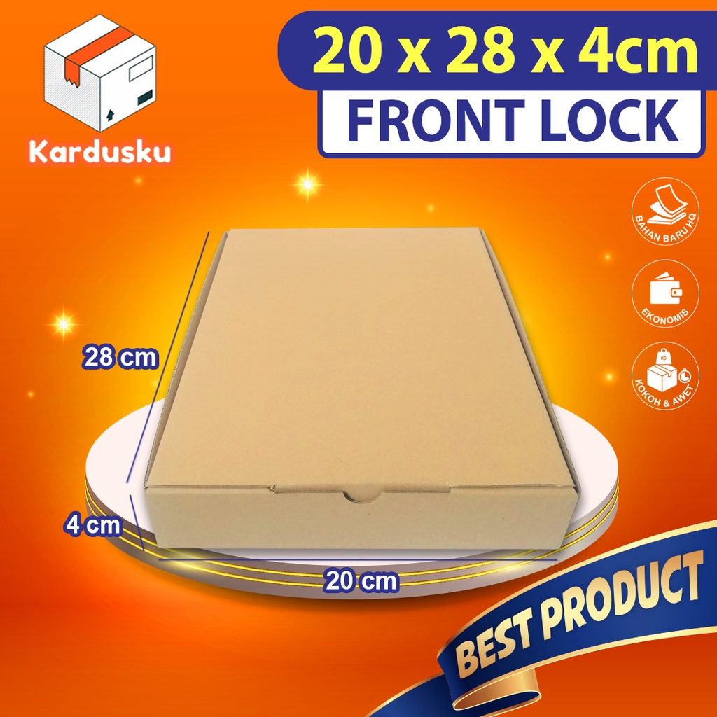 

Kardus Dus uk 20x28x4 cm (ECER) Die Cut Box Kotak Packing Aksesoris Baju kemeja Pizza Hijab 1 PCS