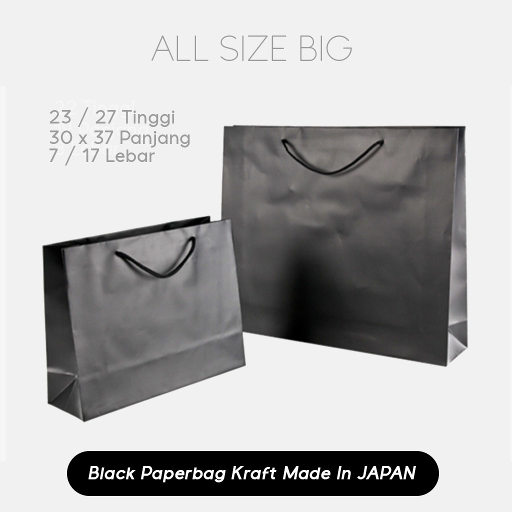 

Paper bag polos hitam 2 Size / Paper bag kado souvenir packing olshop / Papper bag kertas warna hitam murah / Paperbag mini packaging online shop baju