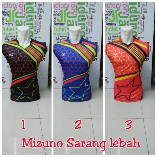 BAJU OLAHRAGA SINGLET VOLLEY MIZUNO SARANG LEBAH PRINTING