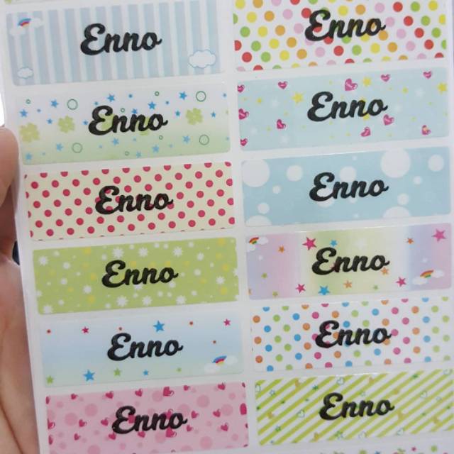 

Mix Polka Label nama sticker label name waterproof