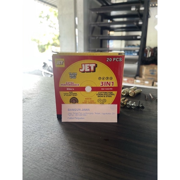Mata Gerinda Batu Potong Cutting Wheel 4" Merek JET