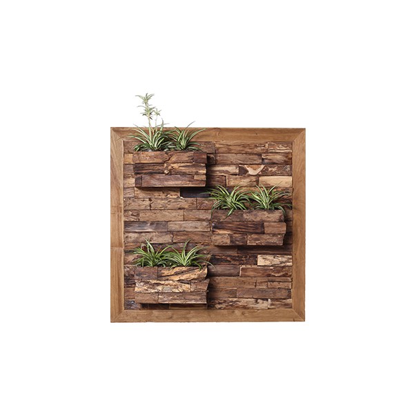 Plant wall [ pot bunga] kayu jati purba