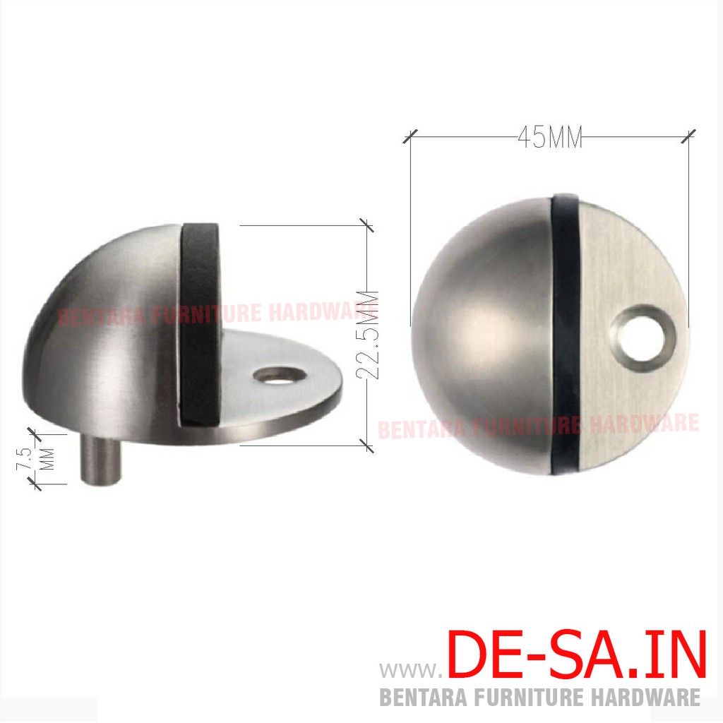 45MM Door Stop Keong Skrup + Pin - Penahan Pintu