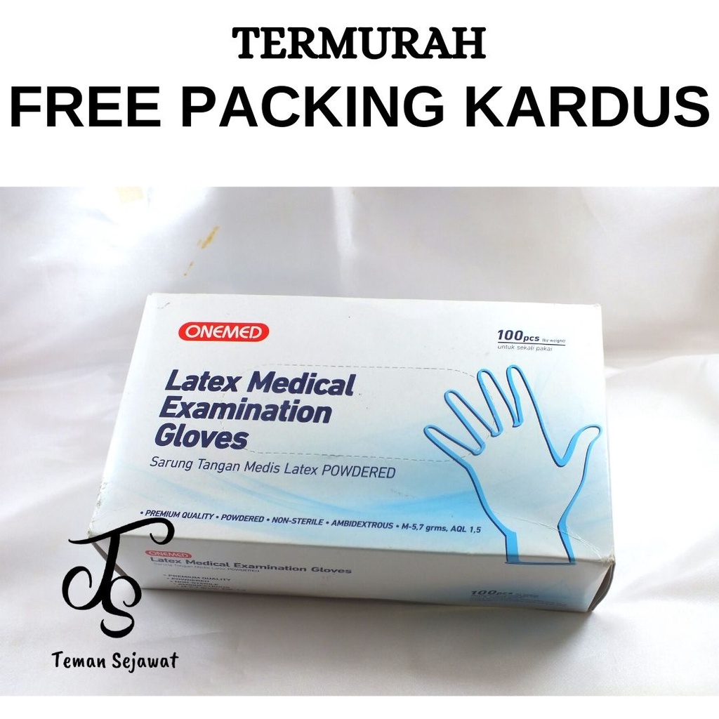 ONEMED LATEX MEDICAL EXAMINATION GLOVES | Sarung Tangan Medis Latex Powdered