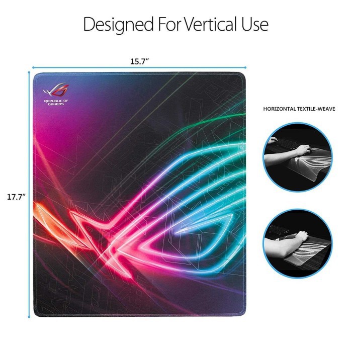 ASUS ROG Strix Edge - Vertical Optimized Cloth Surface Gaming Mousepad