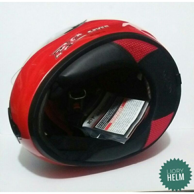 HELM KYT FULL FACE KYT RC-7 FIRE RED SOLID CLEAR ORIGINAL||HELM KYT FULL FACE TERMURAH