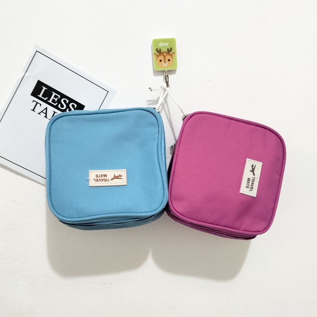 Travel mate mini pouch pembalut pantyliner tas make up mini kosmetik kecil travel organizer tempat aksesories wanita