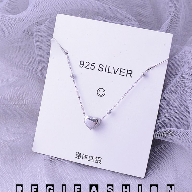 Kalung Titanium Wanita Love Biji Lada Silver Kalung Wanita Korea Terbaru Anti Karat Tidak Luntur