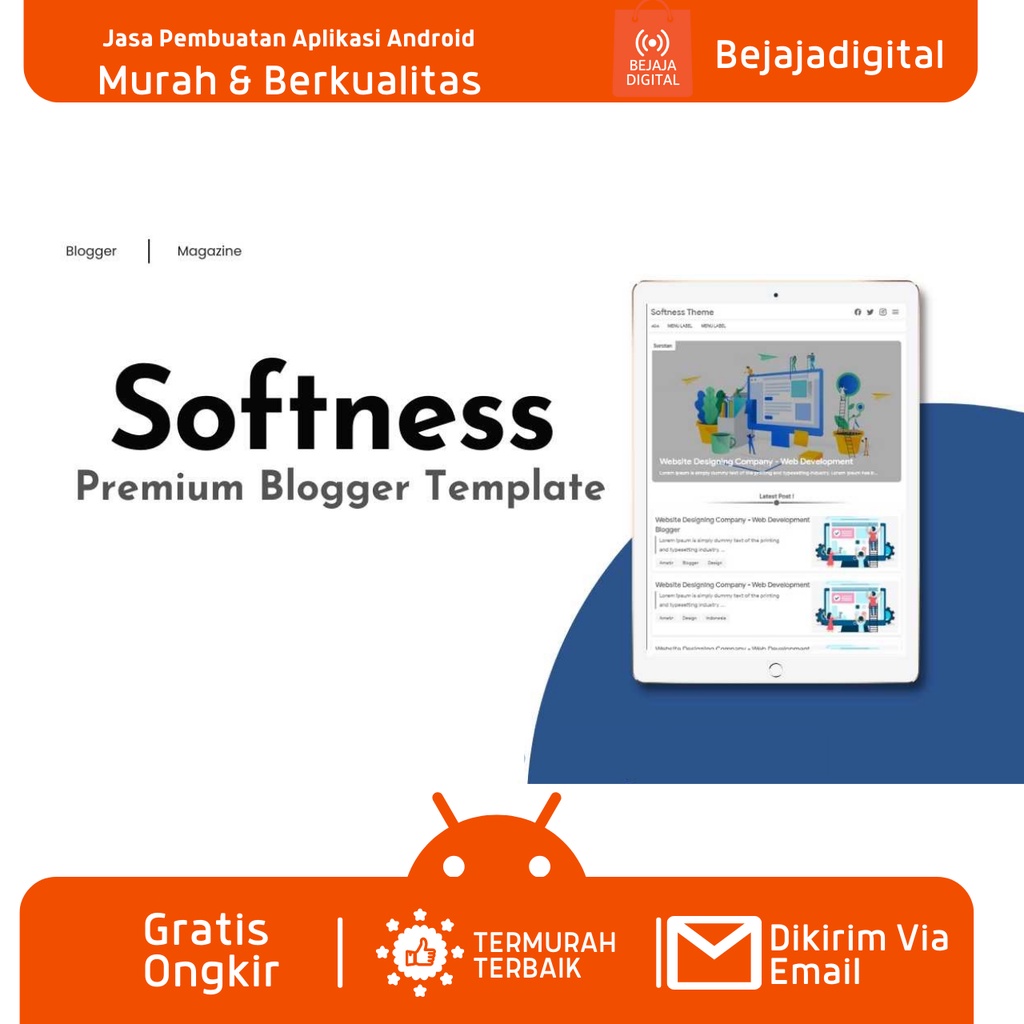 Template Blogspot tema Softness Premium Blogger