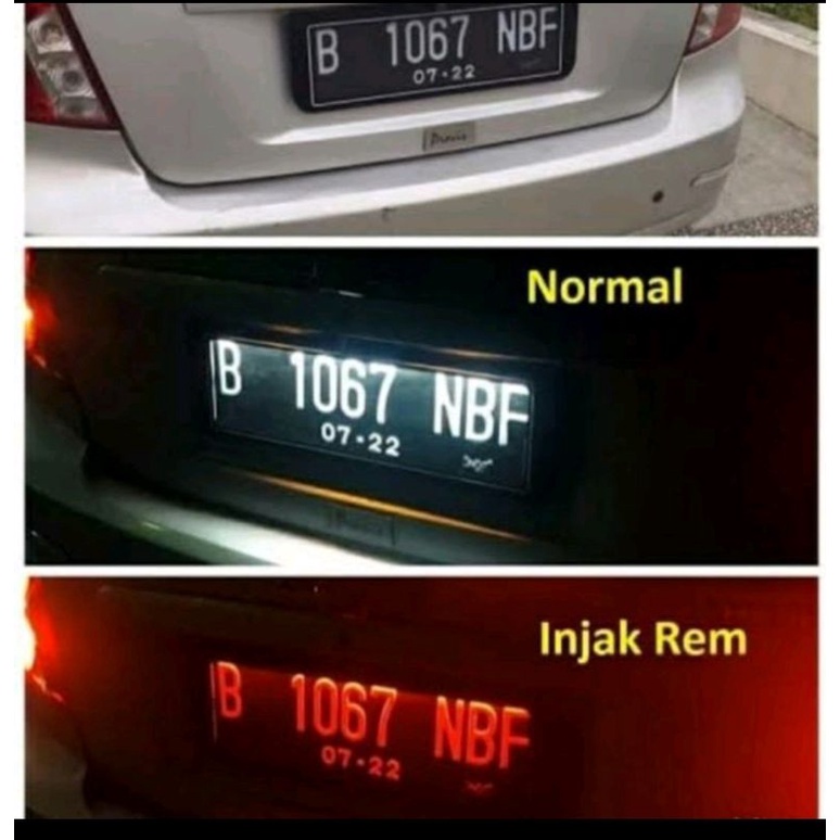 Tatakan Plat Mobil CRV TURBO 2017 Tatakan Lampu LED 2 Pcs