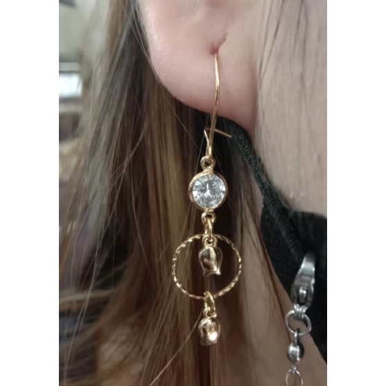 anting wanita //anting jepit juarai //anting permata //perhiasan//anting