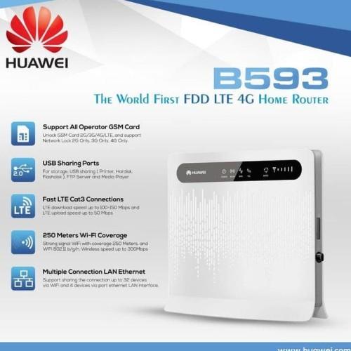 Wifi Router Modem Mifi 4G Huawei B593 Lte Cpe Unlock