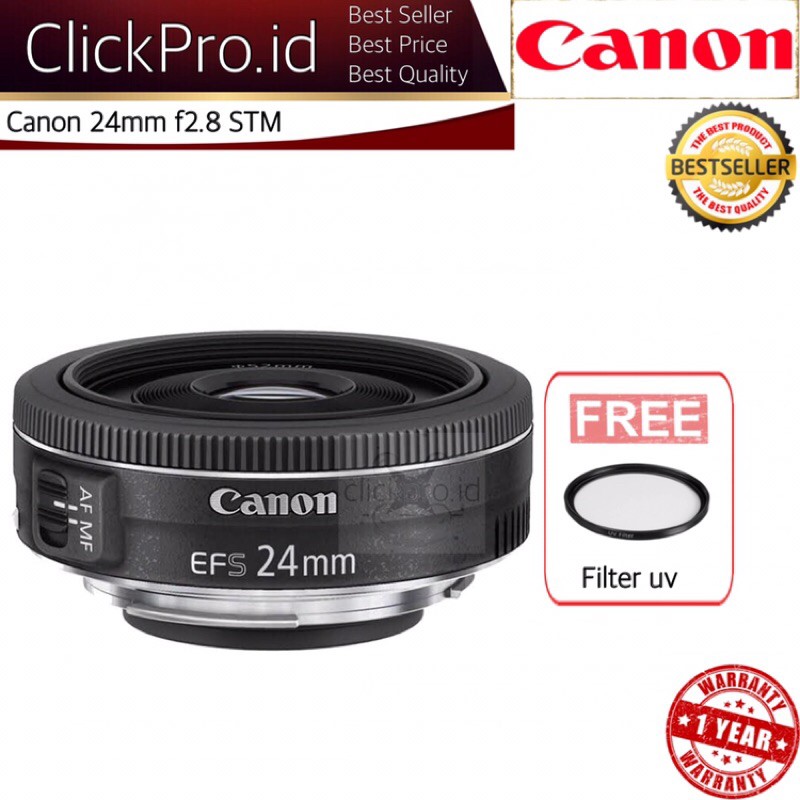 Canon EF-S 24mm f2.8 STM - Lensa Canon 24mm STM - Lensa Fix Canon