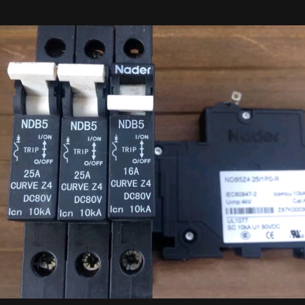 MCB DC 25A MCB DC nader 80V 25A mcb slim saklar DC 25A
